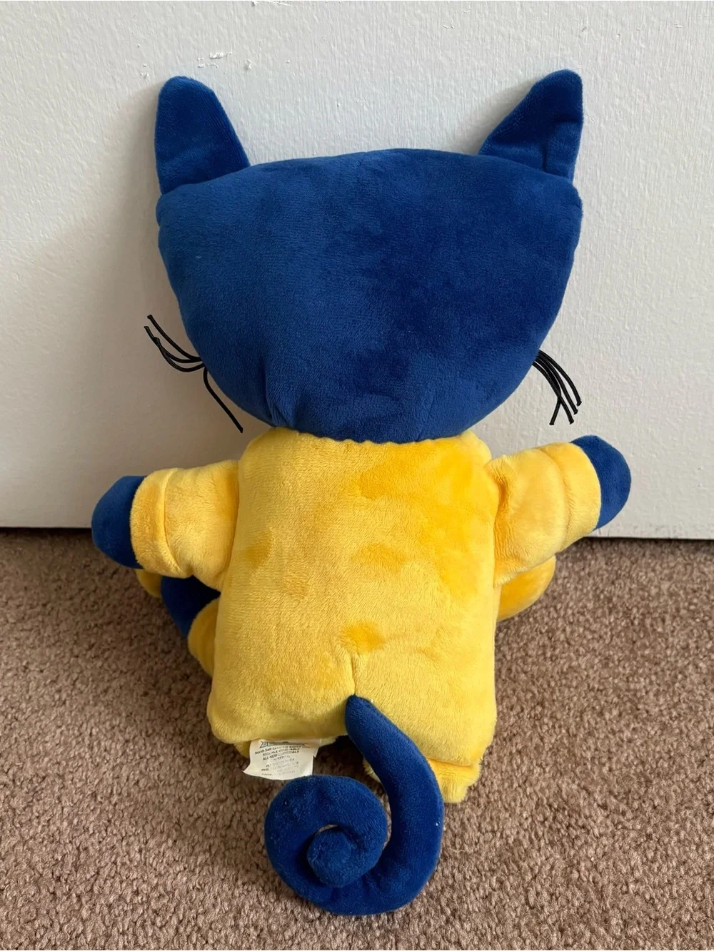 Zoobies Pete the Cat w/ Book Blue & Yellow Cat Plush Stuffed Animal  2016